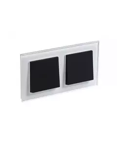 Рамка 2-м AtlasDesign Nature стекло бел. SchE ATN320102