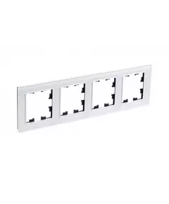 Рамка 4-м AtlasDesign Nature стекло бел. SchE ATN320104