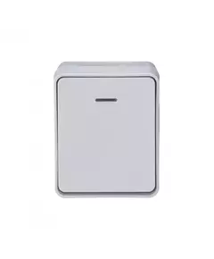 Выключатель 1-кл. ОП AtlasDesign Profi54 IP54 10AX с подсветкой бел. SchE ATN540113