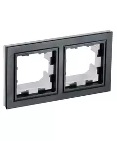 Рамка 2-м IP44 BRITE РУ-2-БрЧ-44 черн. IEK BR-M22-44-K02