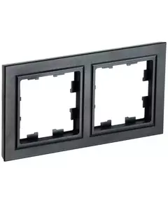 Рамка 2-м BRITE РУ-2-БрЧ черн. IEK BR-M22-K02
