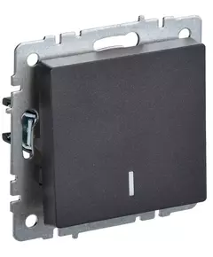 Выключатель 1-кл. СП BRITE ВС10-1-1-БрЧ 10А с инд. черн. IEK BR-V10-1-10-K02