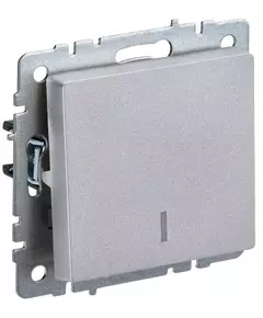 Выключатель 1-кл. СП BRITE ВС10-1-1-БрА 10А с инд. алюм. IEK BR-V10-1-10-K47