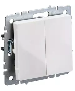 Выключатель проходной 2-кл. СП BRITE ВС10-2-6-БрБ 10А бел. IEK BR-V22-0-10-K01