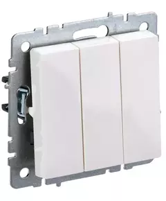 Выключатель 3-кл. СП BRITE ВС10-3-0-БрБ 10А бел. IEK BR-V30-0-10-K01