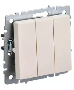 Выключатель 3-кл. СП BRITE ВС10-3-0-БрКр 10А беж. IEK BR-V30-0-10-K10