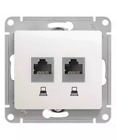 Розетка компьютерная 2-м Glossa RJ45 кат.5E механизм перламутр. SchE GSL000685KK