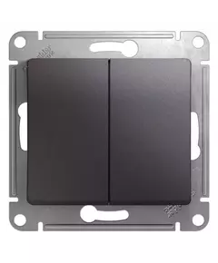 Переключатель проходной 2-кл. СП Glossa 10А IP20 (сх. 6) 10AX механизм графит SchE GSL001365