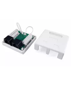 Розетка компьютерная 2-м ОП Dual IDC SB1-2-8P8C-C6-WH RJ45 (8P8C) кат.6 Hyperline 430235
