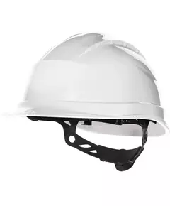 Каска защитная QUARTZ UP III бел. с храповым механизмом без вентиляции Delta Plus QUARUP3BC
