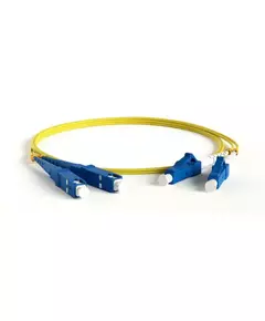 Патч-корд FC-D2-9-LC/UR-SC/UR-H-1M-LSZH-YL волоконно-оптический (шнур) SM 9/125 (OS2) LC/UPC-SC/UPC duplex LSZH 1м Hyperline 28387