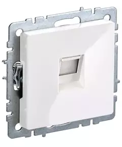 Розетка компьютерная СП RJ45 кат.5E BRITE РК10-БрБ бел. IEK BR-K10-1-K01