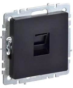 Розетка компьютерная СП RJ45 кат.5E BRITE РК10-БрЧ черн. IEK BR-K10-1-K02