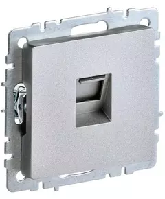 Розетка компьютерная СП RJ45 кат.5E BRITE РК10-БрА алюм. IEK BR-K10-1-K47