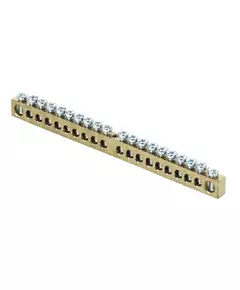 Шина PEN "ноль-земля" 6х9 20 отвер. латунь крепеж по центру PROxima EKF sn0-63-20