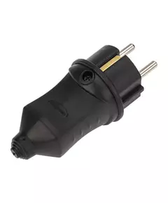 Вилка прямая влагозащ. 16А IP44 230В 2P+PE каучук PROCONNECT 111-001-4