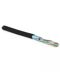 Кабель UFTP4-C6-SOLID-OUTDOOR-LSZH-BK-500 витая пара экран. FTP (F/UTP) кат. 6; 4 пары (23 AWG) ож (solid) для внешн. прокладки LSZH (500м) черн. Hyperline 227934
