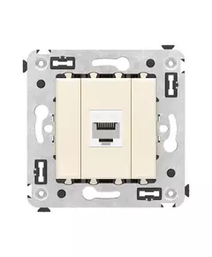 Розетка компьютерная 1-м СП Avanti "Ванильная дымка" RJ45 кат.5E без шторок механизм DKC 4405663