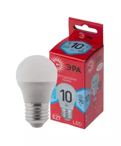 Лампа светодиодная RED LINE LED P45-10W-840-E27 R 10Вт P45 шар 4000К нейтр. бел. E27 Эра Б0050234