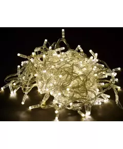 Гирлянда "Нить" 20м 200LED тепл. бел. IP44 провод прозр. 230В с контроллером 8 режимов IEK LGDU111-1-200-20-T-S-44