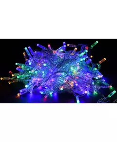 Гирлянда "Нить" 10м 100LED RGB IP44 провод прозр. 230В с контроллером 8 режимов IEK LGDU111-3-100-10-T-S-44