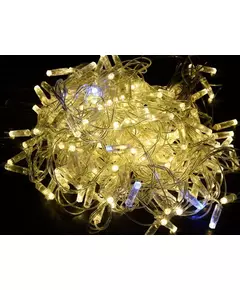 Гирлянда "Нить" 10м 100LED тепл. бел. IP44 провод прозр. 230В мерцание транзит IEK LGDU121-1-100-10-T-S-44