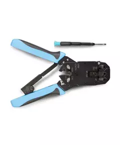 Инструмент HT-2008AR обжимной для RJ45 RJ12 RJ11 (8P8C 6P6C 4P4C) проф. с храповым механизмом Hyperline 35549