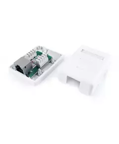 Розетка компьютерная 1-м ОП Dual IDC SB1-1-8P8C-C6-SH-WH RJ45 (8P8C) кат.6 экранир. Hyperline 430236