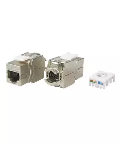 Вставка Keystone Jack RJ-45(8P8C) кат. 5e экранир. 180град. Toolless KJ8-8P8C-C5e-180-TLS-SH-F-WH бел. Hyperline 426191