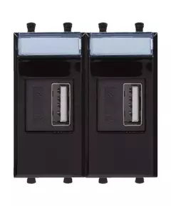Устройство зарядное USB 2мод. 2.1А Avanti "Черный квадрат" DKC 4402542