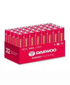 Элемент питания алкалиновый AAA/LR03 1.5В Energy Alkaline 2021 Pack-32 (уп.32шт) DAEWOO 5030084