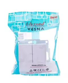 Выключатель 2-кл. СП Vesna механизм бел. LEZARD 742-0288-101