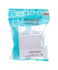 Выключатель 1-кл. СП Vesna с индикацией механизм бел. LEZARD 742-0288-111