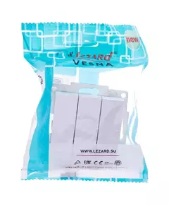 Выключатель 3-кл. СП Vesna механизм бел. LEZARD 742-0288-109