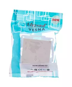 Переключатель проходной 1-кл. СП Vesna механизм крем. LEZARD 742-0388-105