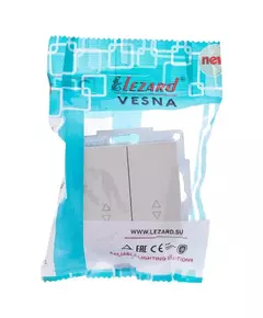 Переключатель проходной 2-кл. СП Vesna механизм крем. LEZARD 742-0388-106