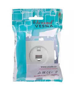 Розетка компьютерная 1-м СП Vesna механизм бел. LEZARD 742-0288-139