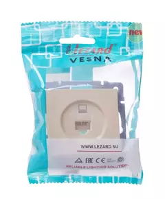 Розетка компьютерная 1-м СП Vesna механизм крем. LEZARD 742-0388-139