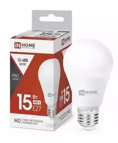 Лампа светодиодная низковольтная LED-MO-PRO 15Вт 12-48В Е27 4000К 1200лм IN HOME 4690612036182