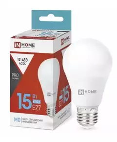 Лампа светодиодная низковольтная LED-MO-PRO 15Вт 12-48В Е27 6500К 1200лм IN HOME 4690612036366