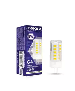 Лампа светодиодная 5Вт Capsule 3000К G4 220-240В TOKOV ELECTRIC TKE-G4-5-3K