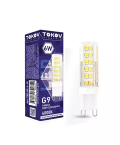 Лампа светодиодная 6Вт Capsule 4000К G9 220-240В TOKOV ELECTRIC TKE-G9-6-4K