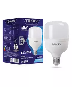 Лампа светодиодная 60Вт HP 6500К Е40/Е27 176-264В TOKOV ELECTRIC TKE-HP-E40/E27-60-6.5K