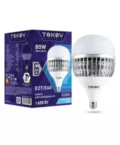 Лампа светодиодная 80Вт HP 6500К Е40/Е27 176-264В TOKOV ELECTRIC TKE-HP-E40/E27-80-6.5K