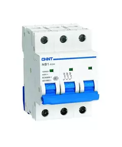 Выключатель автоматический модульный 3п D 63А 10кА NB1-63H (R) CHINT 179892