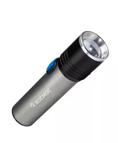 Фонарь ручной аккум. 3ВтLED линза зум Li-ion18650 1200мА.ч анодир алюминий USB-шнур КОСМОС KOS111Lit