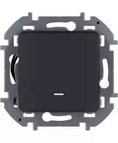 Механизм переключателя 1-кл. Inspiria 10А IP20 250В 10AX с подсветкой / индикацией антрацит Leg 673663
