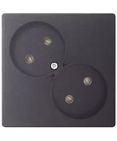 Розетка 2-м СП Simon24 16А IP20 2х2P без защ. шторок механизм графит Simon 2450457-038