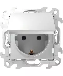 Розетка 1-м СП Simon24 Push&Go 16А IP44 2P+E механизм бел. Simon 2420448-030