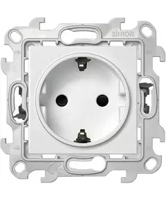 Розетка 1-м СП Simon24 Push&Go 16А IP20 2P+E защ. шторки механизм бел. Simon 2420432-030